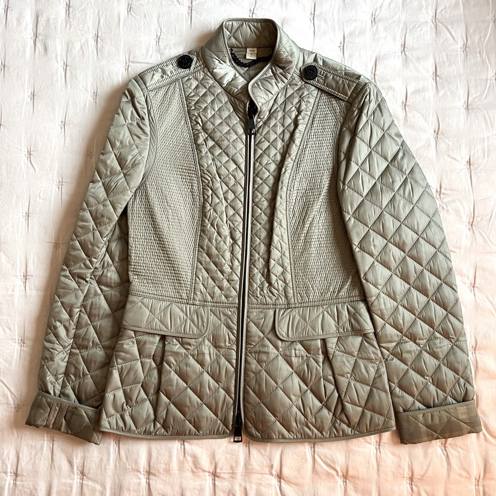 Burberry Brit Quilted Peplum Jacket - size S